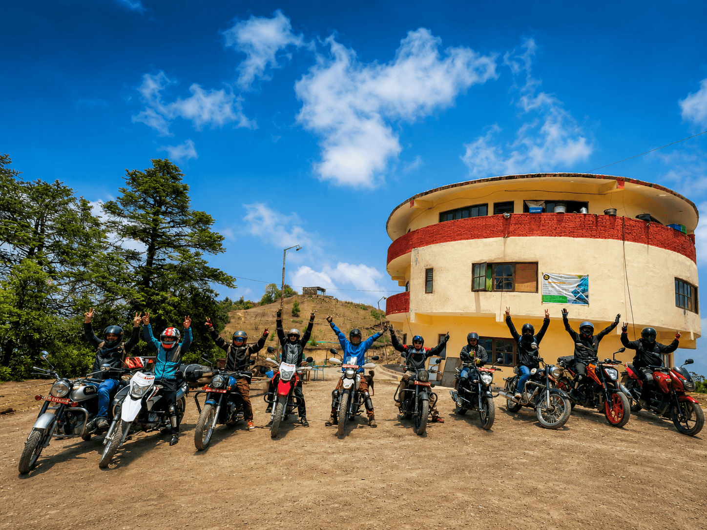 Travel group at the resort