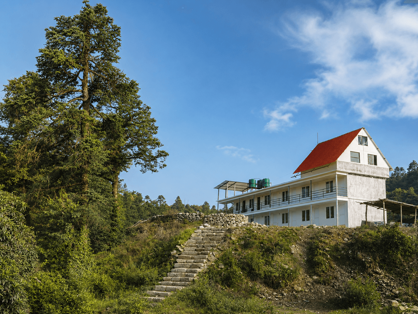 Shailung Eco Village Resort nestled in the hills
